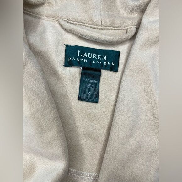 Lauren Ralph Lauren beige embroidered robe sz small - Picture 2 of 8